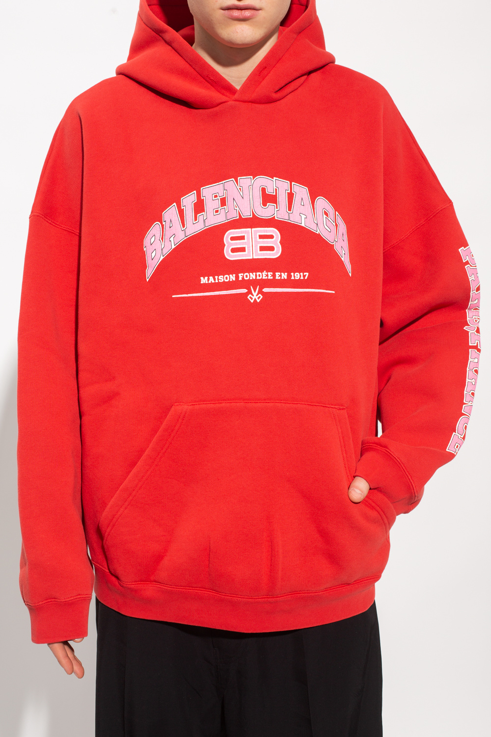 Balenciaga sweatshirt hot sale mens red